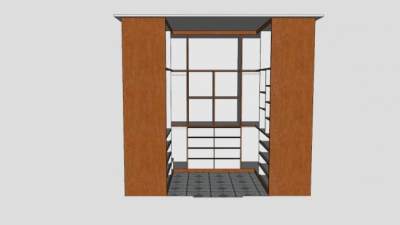 现代挂饰衣橱衣柜SU模型下载_sketchup草图大师SKP模型