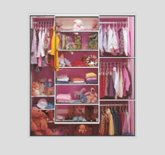 儿童衣橱衣柜SU模型下载_sketchup草图大师SKP模型