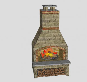 欧式室内壁炉SU模型下载_sketchup草图大师SKP模型