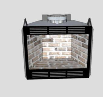 现代风格燃木壁炉SU模型下载_sketchup草图大师SKP模型