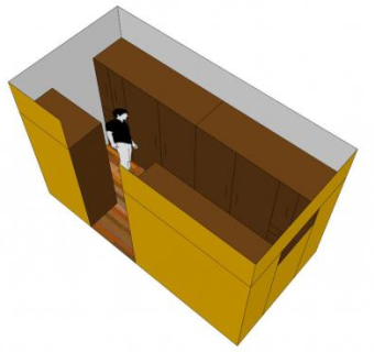 实木平开门式衣橱衣柜SU模型下载_sketchup草图大师SKP模型
