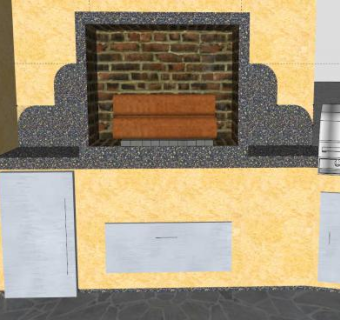 烧烤壁炉架SU模型下载_sketchup草图大师SKP模型