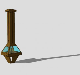 金属烟囱壁炉SU模型下载_sketchup草图大师SKP模型