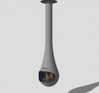 现代悬挂式壁炉SU模型下载_sketchup草图大师SKP模型