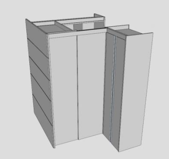 现代衣橱白色衣柜SU模型下载_sketchup草图大师SKP模型