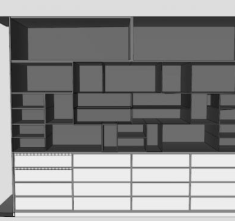壁橱布兰科衣柜SU模型下载_sketchup草图大师SKP模型