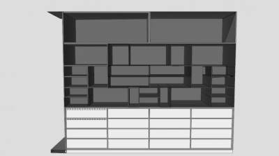 壁橱布兰科衣柜SU模型下载_sketchup草图大师SKP模型