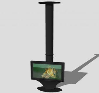 观火烟囱壁炉SU模型下载_sketchup草图大师SKP模型