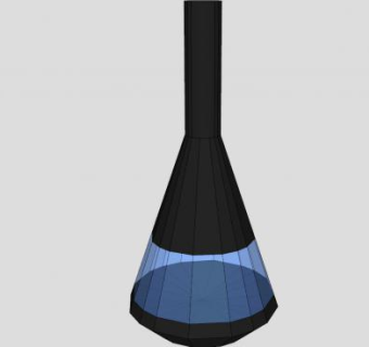 倒漏斗型烟囱壁炉SU模型下载_sketchup草图大师SKP模型
