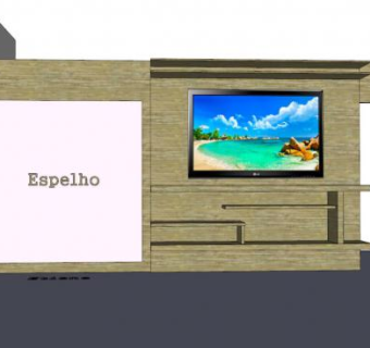 隔断转角白色衣柜SU模型下载_sketchup草图大师SKP模型