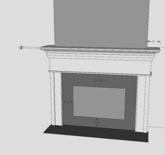 传统壁炉草图SU模型下载_sketchup草图大师SKP模型