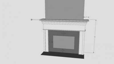 传统壁炉草图SU模型下载_sketchup草图大师SKP模型