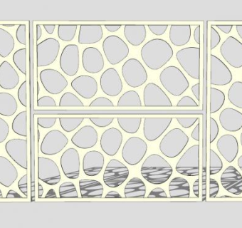 室内房间屏风隔断SU模型下载_sketchup草图大师SKP模型
