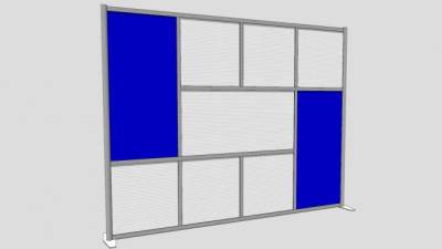 现代房间隔断墙SU模型下载_sketchup草图大师SKP模型