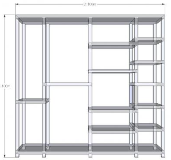现代架子衣柜SU模型下载_sketchup草图大师SKP模型