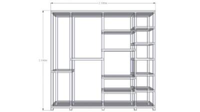 现代架子衣柜SU模型下载_sketchup草图大师SKP模型