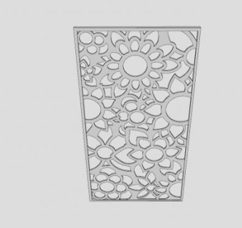 外立面装饰屏隔断SU模型下载_sketchup草图大师SKP模型