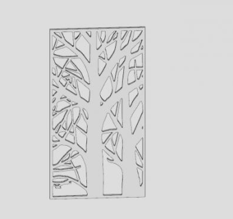 树枝分叉装饰隔断SU模型下载_sketchup草图大师SKP模型