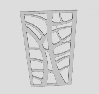 镂空装饰屏风隔断SU模型下载_sketchup草图大师SKP模型