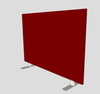 办公红色隔断架SU模型下载_sketchup草图大师SKP模型