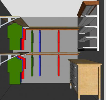 简易橱柜衣柜SU模型下载_sketchup草图大师SKP模型