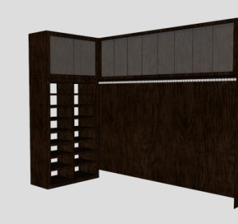 现代转角衣柜SU模型下载_sketchup草图大师SKP模型
