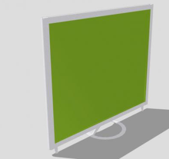 黄绿色固定屏风架SU模型下载_sketchup草图大师SKP模型