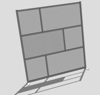 房间办公室隔断墙SU模型下载_sketchup草图大师SKP模型