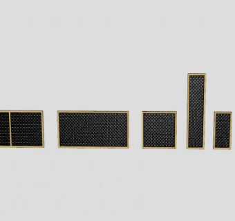 规则圆圈隔断屏风系列SU模型下载_sketchup草图大师SKP模型