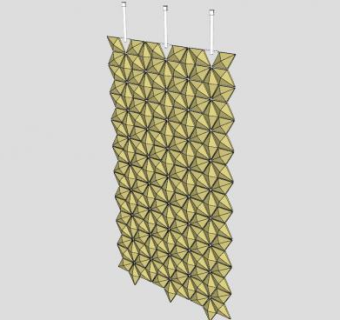 钻石形悬挂隔断SU模型下载_sketchup草图大师SKP模型