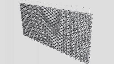 吊挂式屏风隔断SU模型下载_sketchup草图大师SKP模型