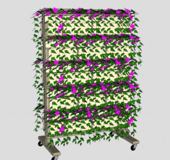 植物移动式隔断SU模型下载_sketchup草图大师SKP模型