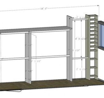 开放式衣柜大衣橱SU模型下载_sketchup草图大师SKP模型