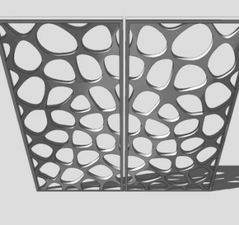 现代创意白色隔断SU模型下载_sketchup草图大师SKP模型