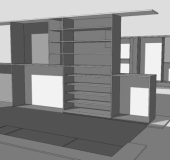 朱莉安娜衣橱SU模型下载_sketchup草图大师SKP模型