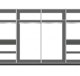 迈克敞开衣橱SU模型下载_sketchup草图大师SKP模型