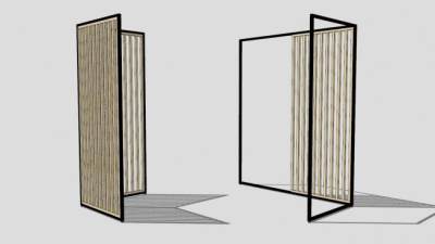 室内木屏风SU模型下载_sketchup草图大师SKP模型