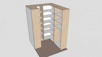 更衣室衣柜SU模型下载_sketchup草图大师SKP模型