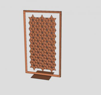 立地型屏风SU模型下载_sketchup草图大师SKP模型