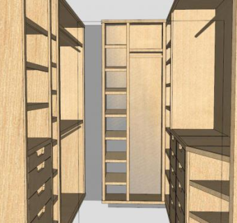 古多斯衣柜衣橱SU模型下载_sketchup草图大师SKP模型