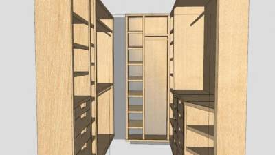 古多斯衣柜衣橱SU模型下载_sketchup草图大师SKP模型