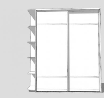 现代衣柜壁柜SU模型下载_sketchup草图大师SKP模型
