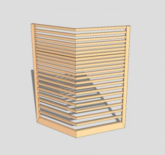 现代木屏风SU模型下载_sketchup草图大师SKP模型