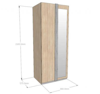 双开门衣柜SU模型下载_sketchup草图大师SKP模型