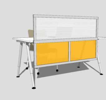 桌子上的隔板SU模型下载_sketchup草图大师SKP模型