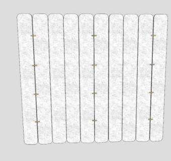 现代风格折叠式屏风SU模型下载_sketchup草图大师SKP模型