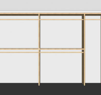 现代嵌入型衣柜SU模型下载_sketchup草图大师SKP模型