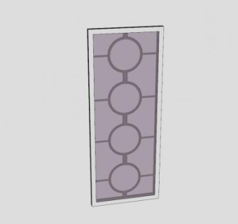 中式玻璃隔断SU模型下载_sketchup草图大师SKP模型
