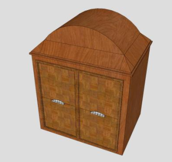 古董衣橱SU模型下载_sketchup草图大师SKP模型