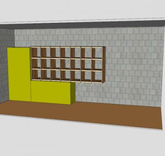 焊接间衣柜SU模型下载_sketchup草图大师SKP模型